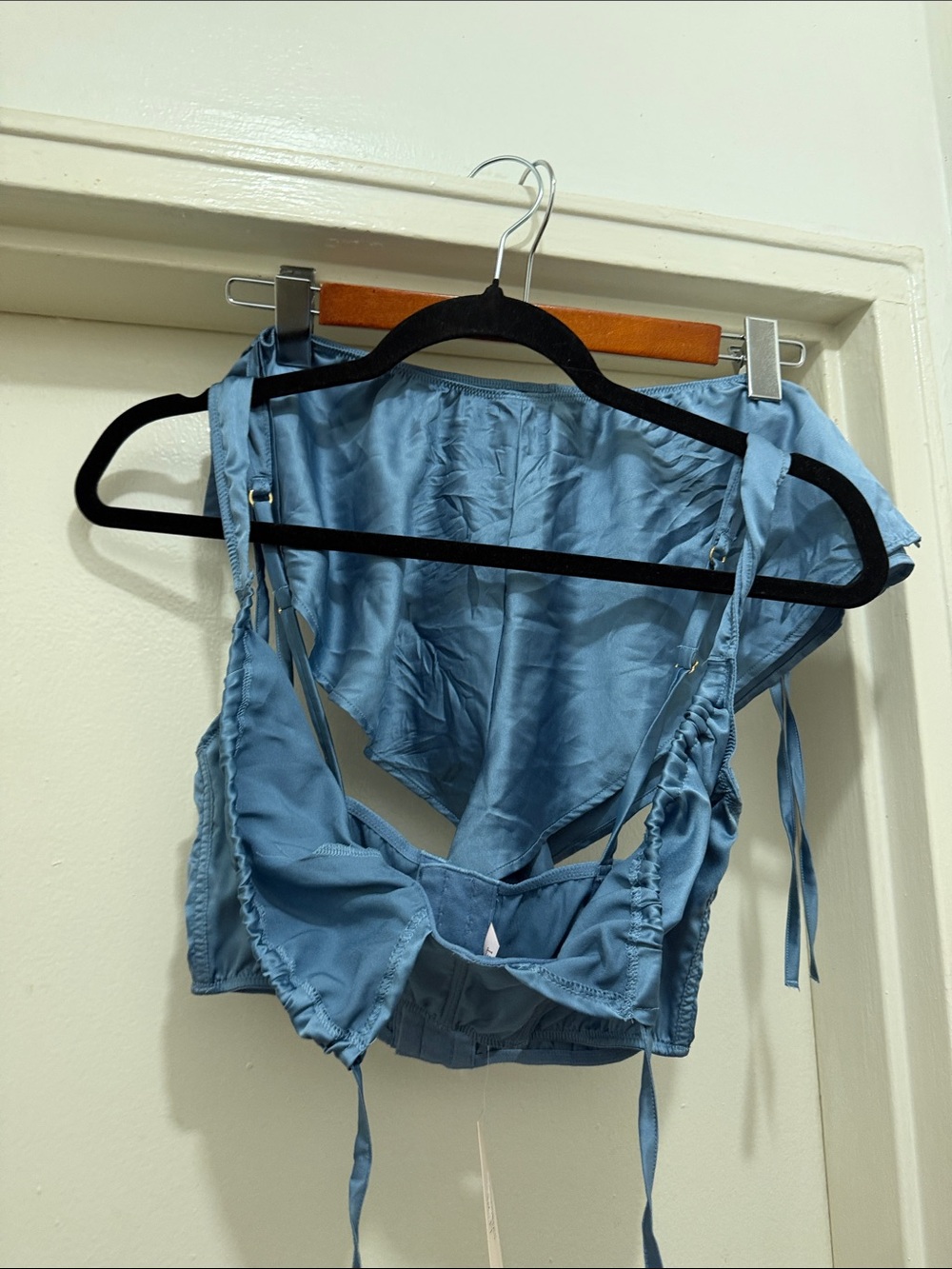 Victoria's Secret Satin Light Blue Crop Bralette
